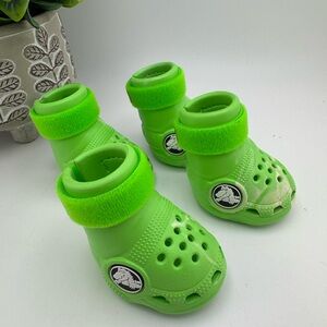 Limited Edition Crocs Pet Dog Boots Green Slime small never worn